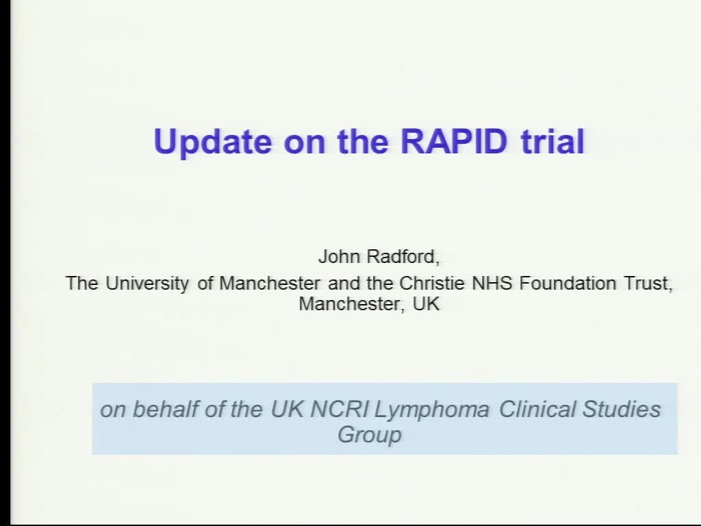 Update on the NCRI RAPID trial