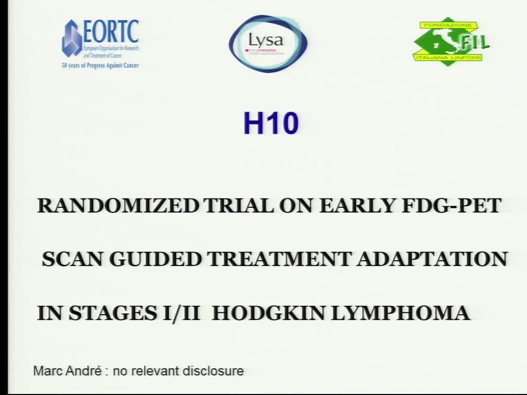 An update on the EORTC / LYSA / FIL H10 trial