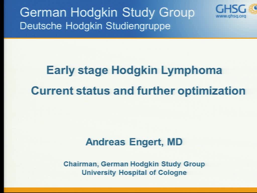 WS report and further optimization in early stage Hodgkin Lymphoma
