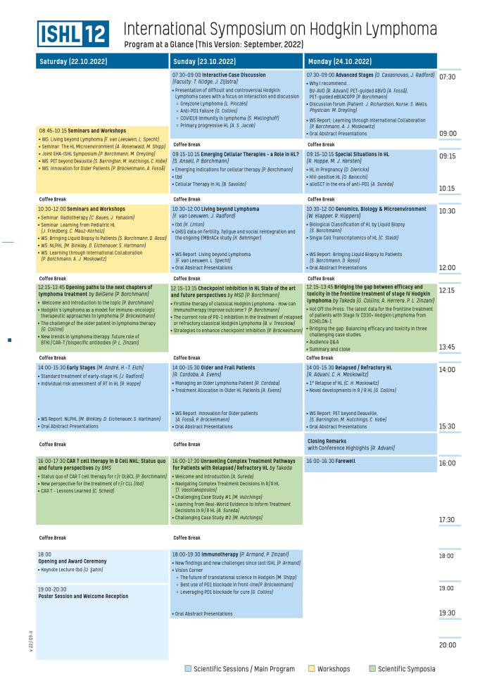 ISHL12 Program at a Glance (PDF)