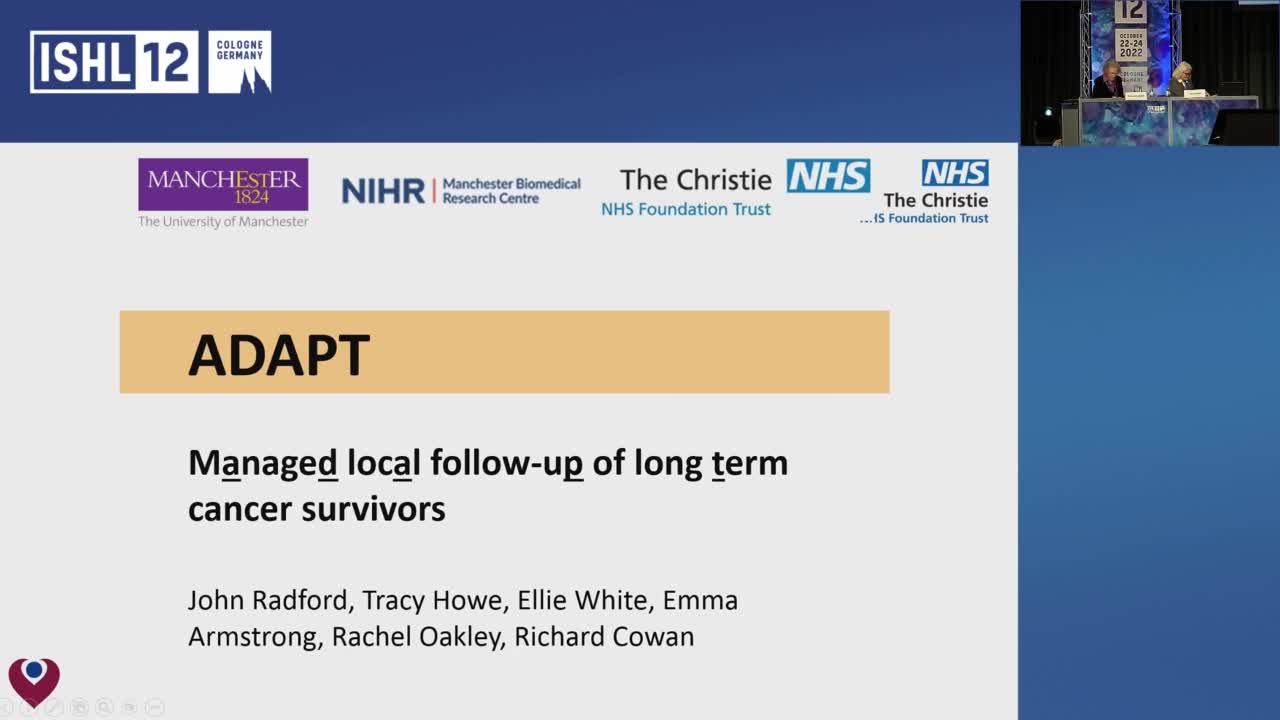 Organisation of HL survivorship care in the UK, ADAPT program