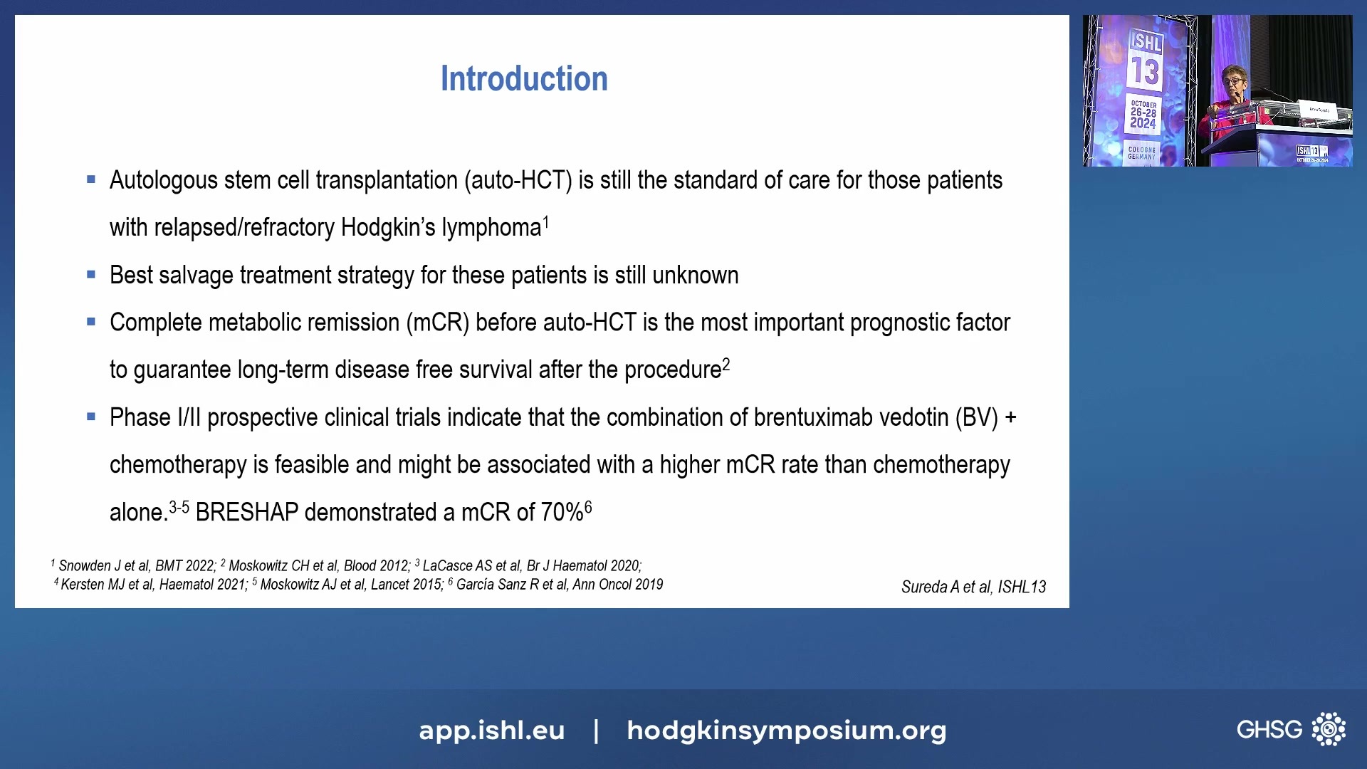Brentuximab Vedotin - ESHAP Significantly Increases the Metabolic Complete Remission Rate versus ESHAP in Relapsed Classical Hodgkin’s Lymphoma. Final Results of the BRESELIBET Prospective Trial.