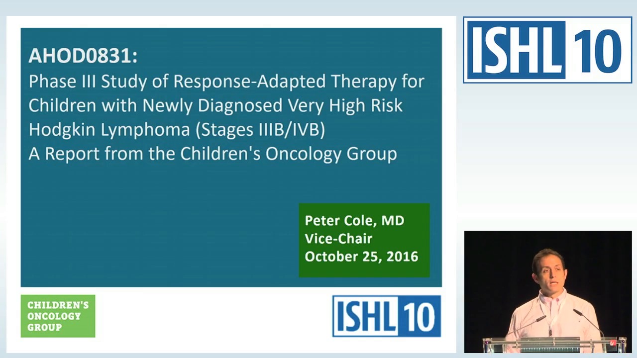 Phase III ABC study of response adapted therapy for the treatment of children with newly diagnosed very high risk Hodgkin Lymphoma (Stages IIIB/IVB) (AHOD0831): a report from the Children's Oncology Group