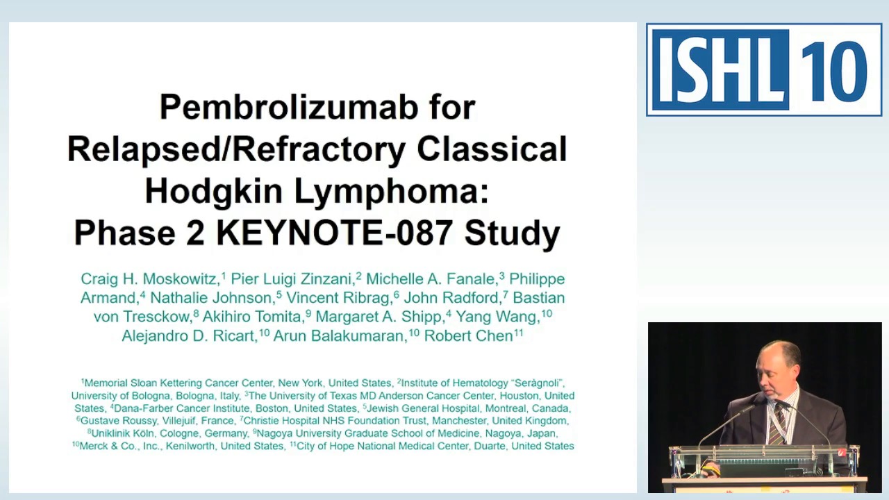 Pembrolizumab for relapsed / refractory classical Hodgkin Lymphoma (R / R cHL): multicohort, phase 2 KEYNOTE-087 study