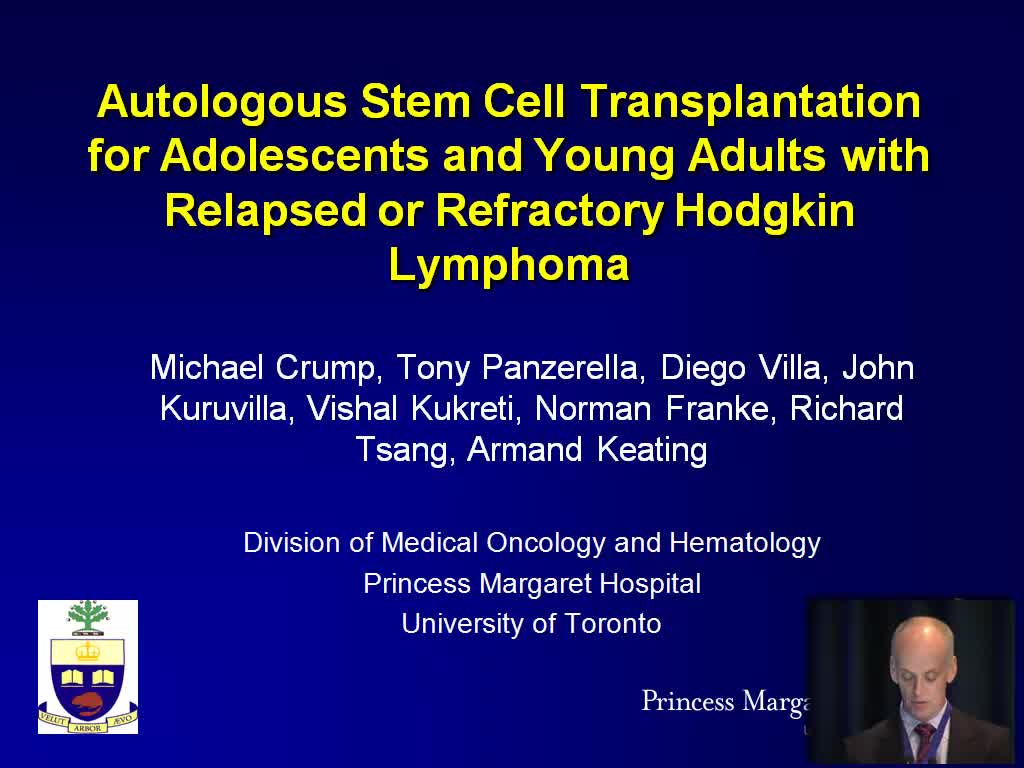 Autologous Stem Cell Transplantation for Adolescents and Young Adults with Relapsed or Refractory Hodgkin Lymphoma